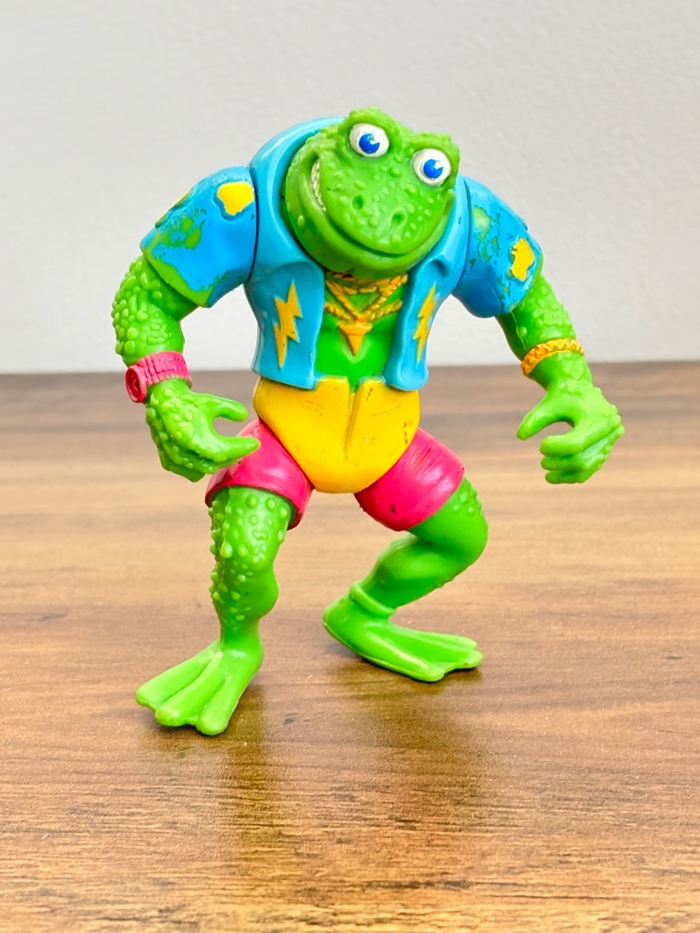 VINTAGE TMNT 1980's Teenage Mutant Ninja Turtles Genghis Frog Action Figure 1989